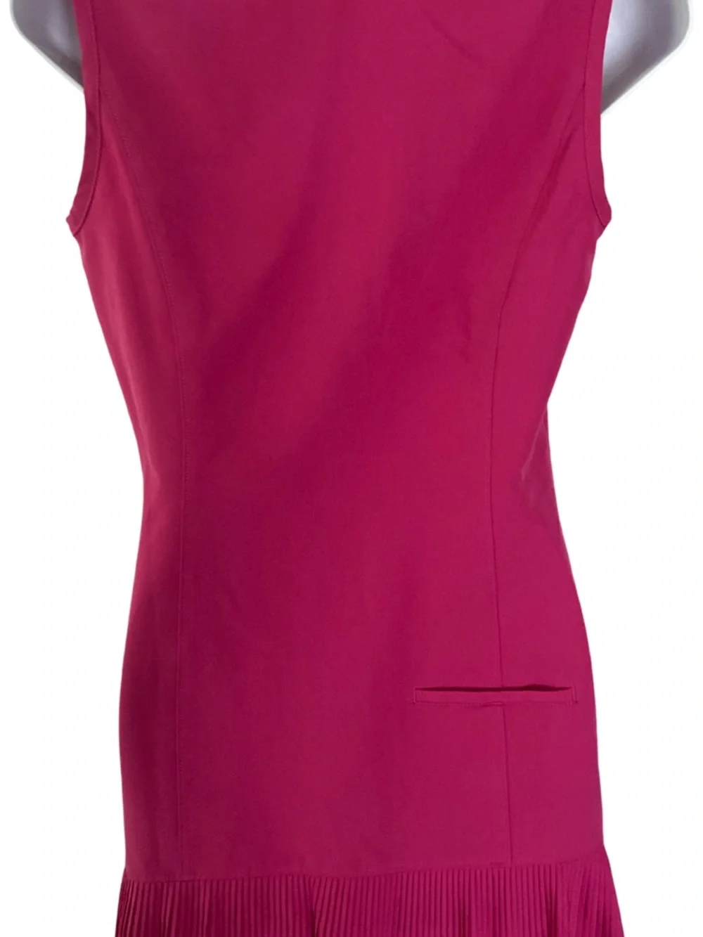 Nivo Zip-Front Shift Dress in Fuchsia-XS fuchsia pink